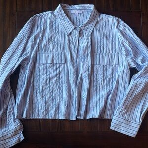 Stylish Blue Striped Top